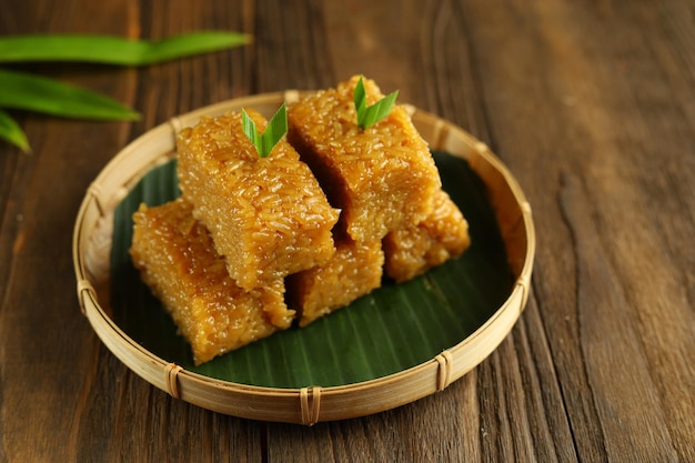 Wajik Ketan is Traditional Indonesian food made from sticky rice brown sugar and coconut milk