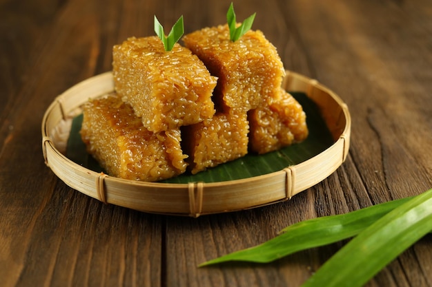 wajik ketan is traditional indonesian food made from sticky rice brown sugar and coconut milk