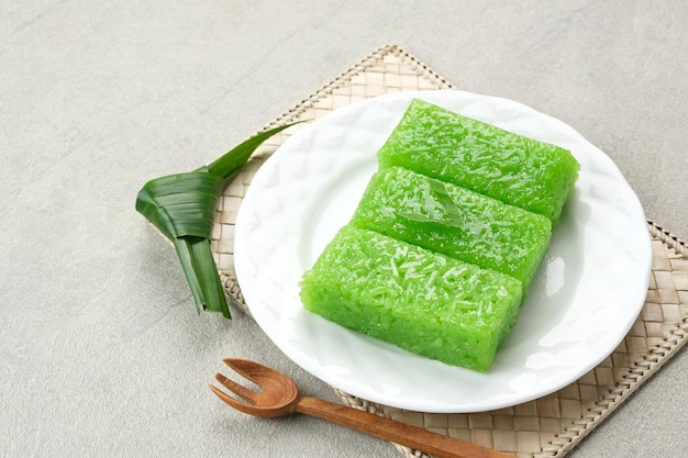 Wajik traditional Indonesian snack made from steamed sticky rice sugar coconut milk and pandan