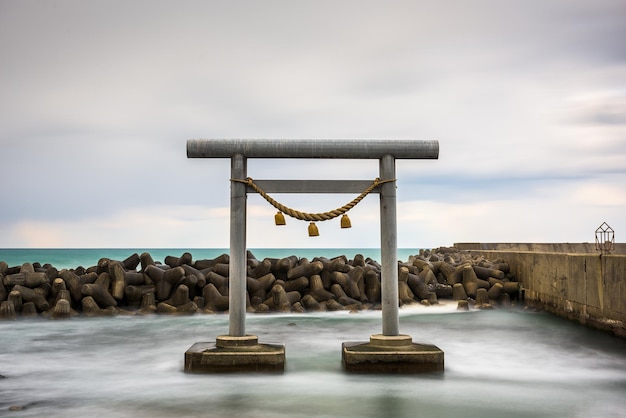 Photo wajima japan at the shirayama torii gate