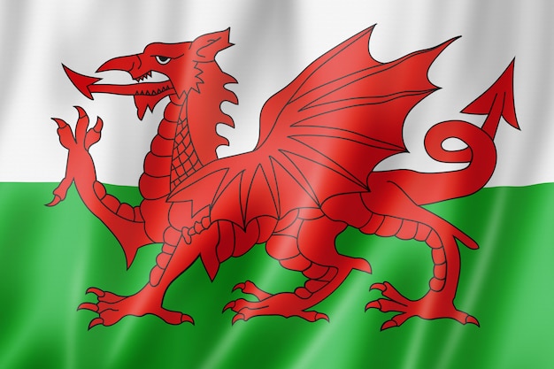 Wales flag, UK