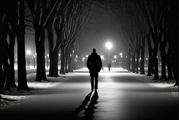 Walk alone at Lonely Night