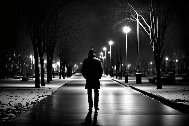 Walk alone at Lonely Night