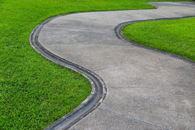 緑の草の背景に歩く方法