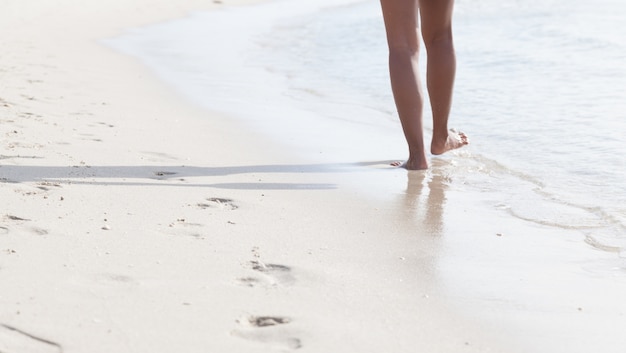 Walking on the beach