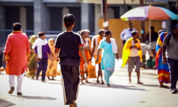 Walking people on road outdoor shoot hd