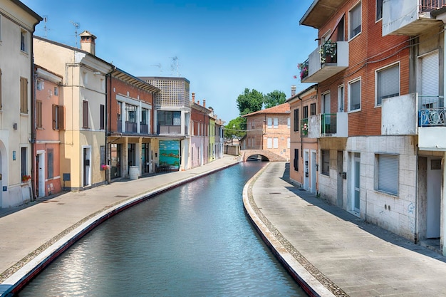 Walking among the picturesque canals of Comacchio Italy