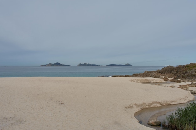 Walking through Cabo Estay you can see the small archipelago that protects the Ra de Vigo called