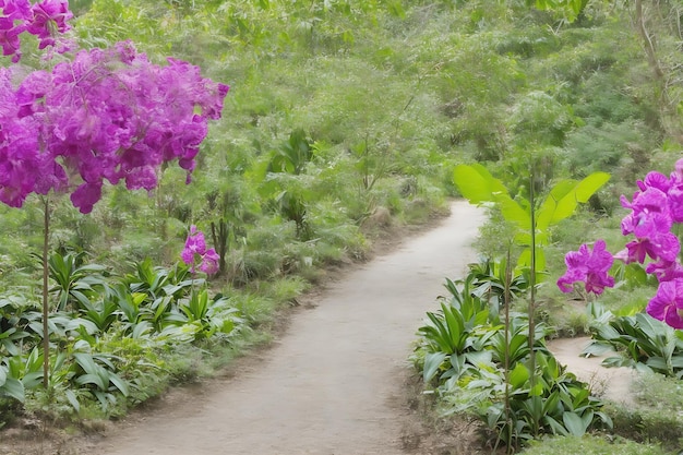 Walkway in garden