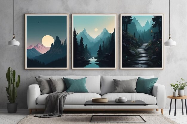 Wall art mockups