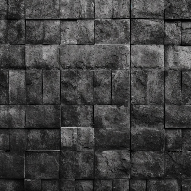 立方体という言葉が書かれた黒いレンガの壁