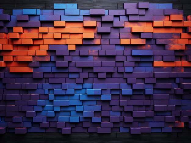 Premium AI Image | the wall of bricks is made by the artist