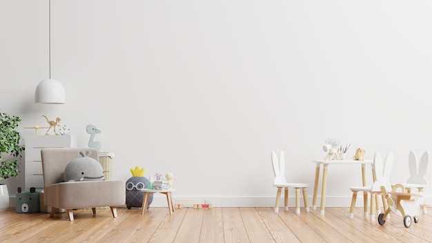  wall in the children's room on wall white colors