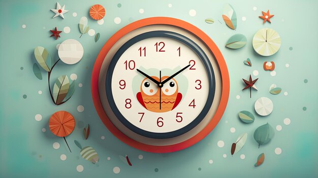 wall clock cute Generate AI