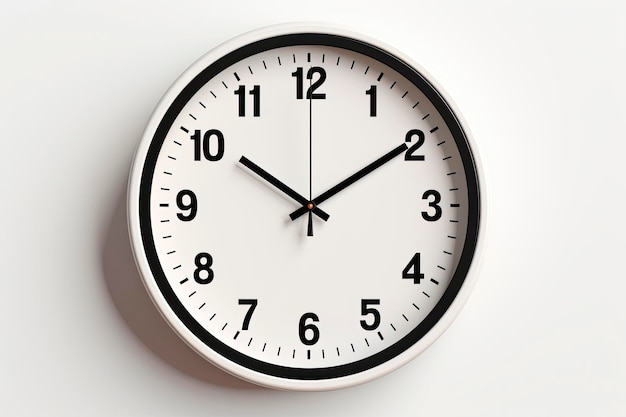 Photo wall clock on a white wall