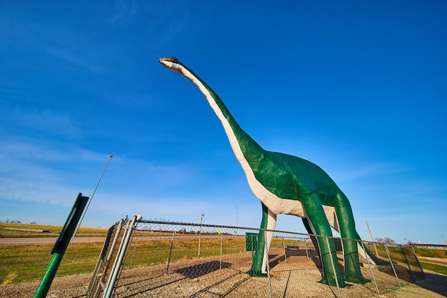 Foto wall drug store gigantische groene 80 voet dinosaurus standbeeld in south dakota