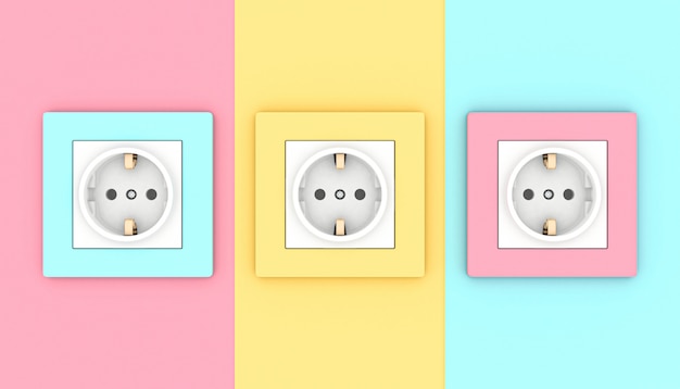 Wall electrical sockets 