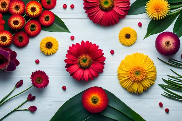 A wall of flowers with a background of flowers with a white background