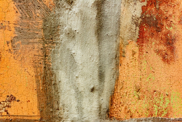 Photo wall fragment with scratches and cracks