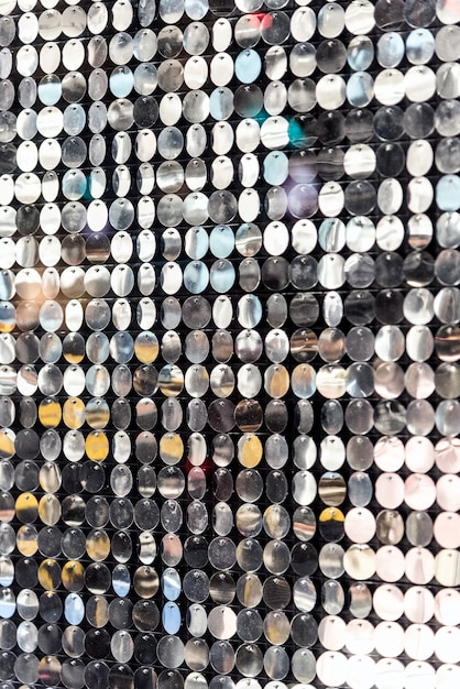 Wall from lot of shiny sequins