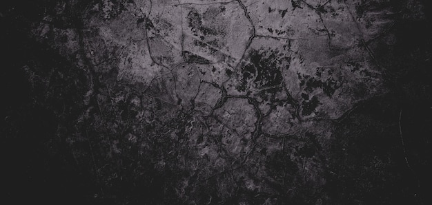 Wall full of scratches Grungy cement texture for background Scary dark wallBlack wall