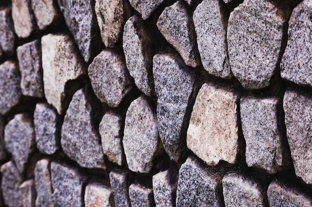 A wall of gray gravel.