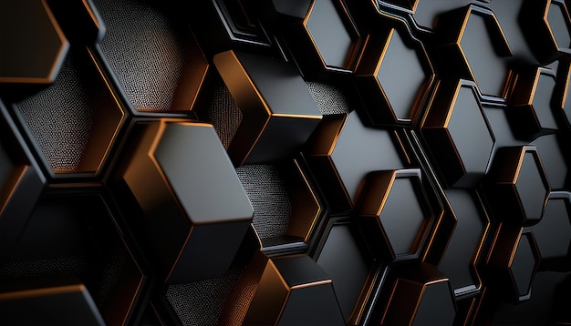 A wall of hexagons with the word hexagons on it