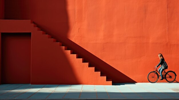 the wall is made of red brick