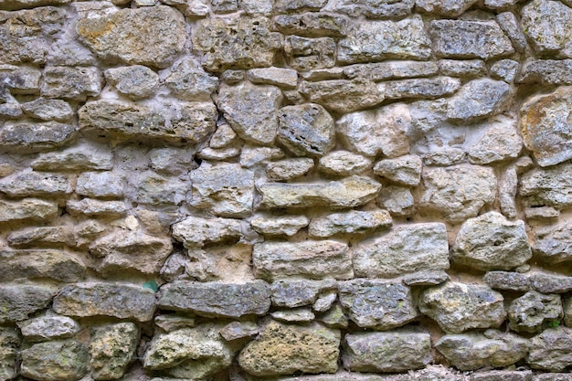 Wall of natural sandstone