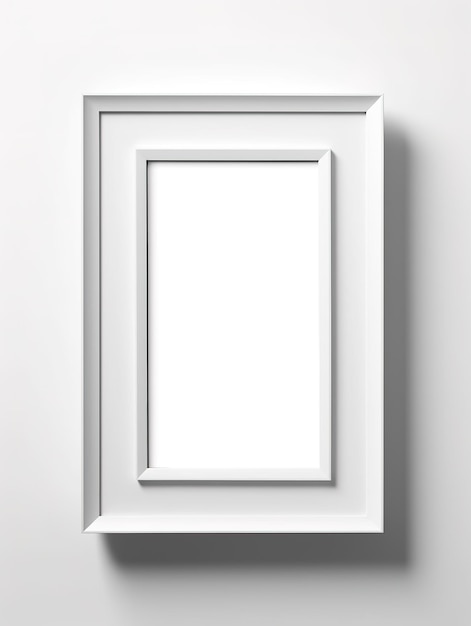 Photo wall painting empty frame template generative ai