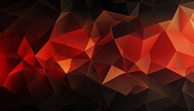 Photo wall paper red black golden low poly