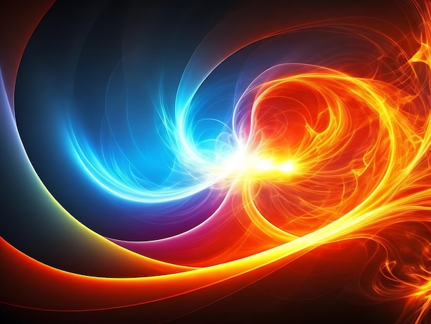 Fight Fire Ice Orange Blue 8K Wallpaper - Best Wallpapers