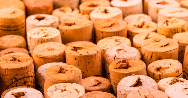 wall pattern of wine bottles corks.