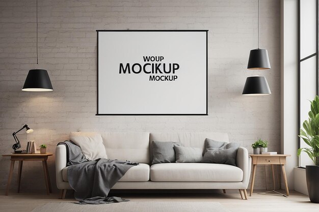 Wall poster mockups