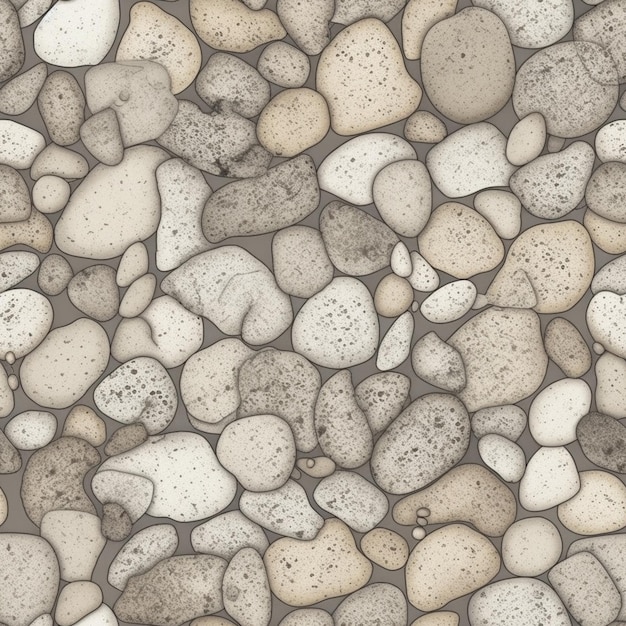 A wall of rocks that are made of different sizes and colors.