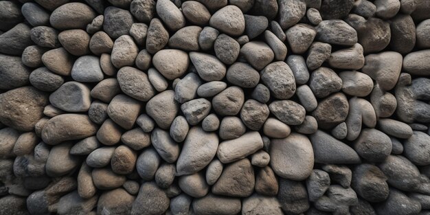 A wall of rocks with a face on it