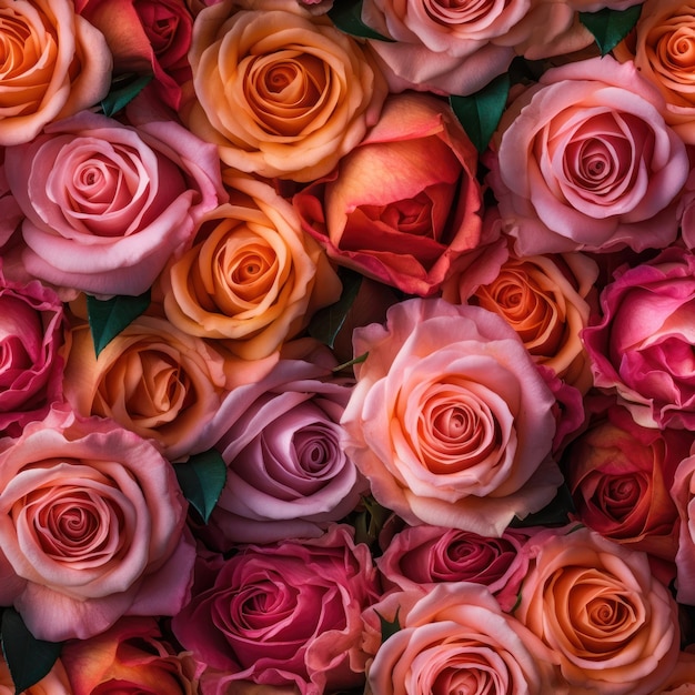 A wall of roses with the word love on it