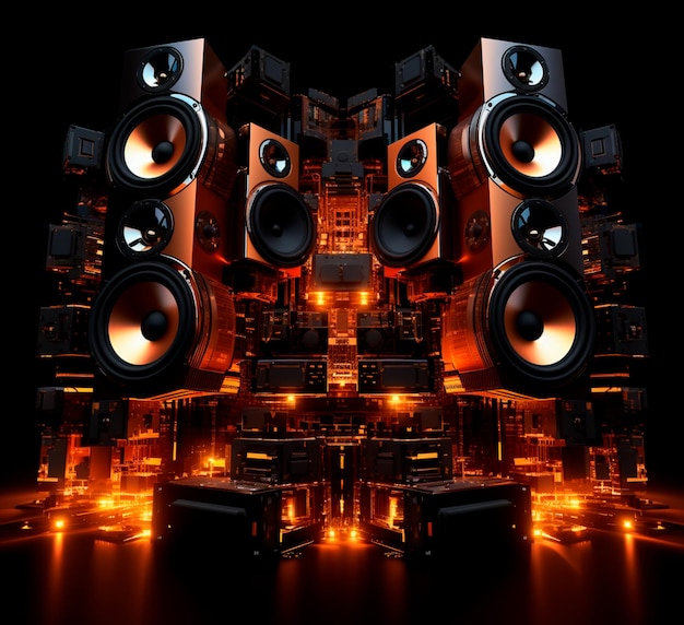 Wall of sound with large speakers