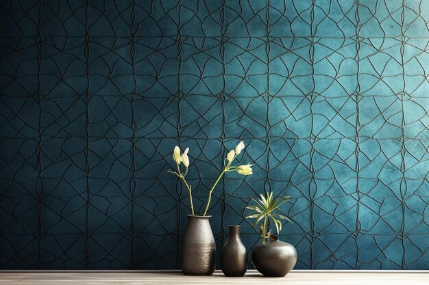 Photo wall stencil seamless texture with moroccan pattern