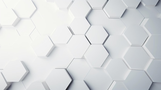 Photo a wall of white hexagons with a light gray background