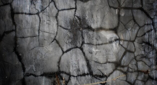 A wall with a black and white pattern that has a white stripe on it.