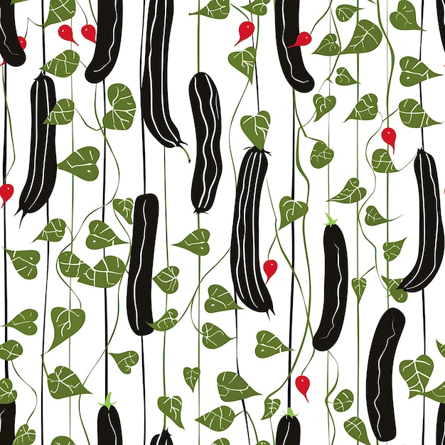 Photo a wall with black and white vegetables and a black and red dot