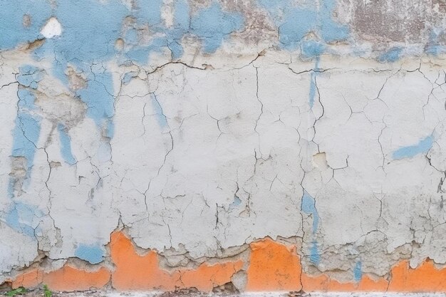 Photo a wall with a blue and orange paint that says  no longer