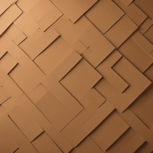 A wall with a brown and brown design with squares on it