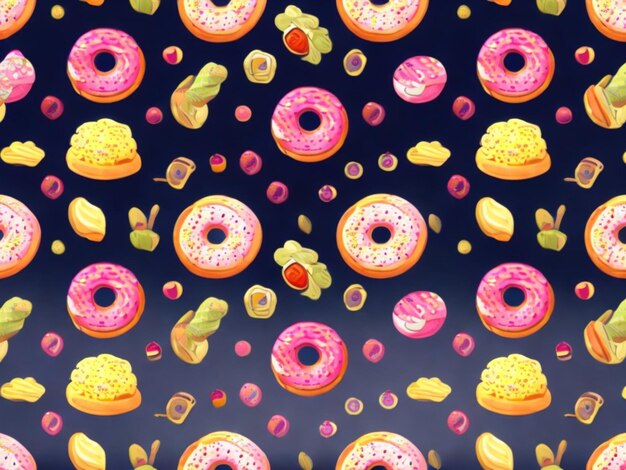 a wall with a bunch of donuts and sprinkles on it