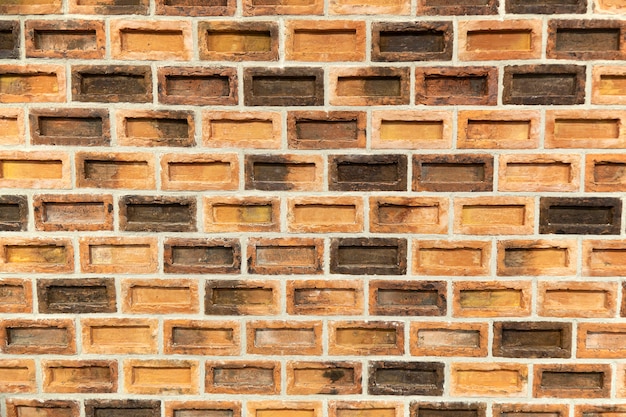 Wall with decorative bricks