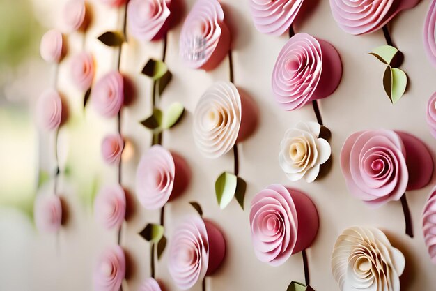 A wall with flowers that say " flower " on it.