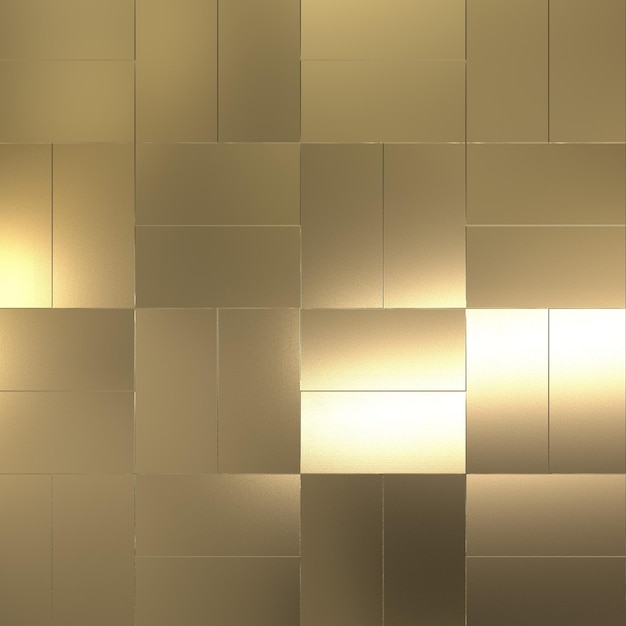 A wall with gold squares and the word love on it