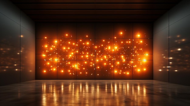 A wall with lights on it