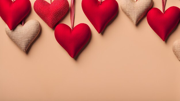 a wall with a red heart hanging on it